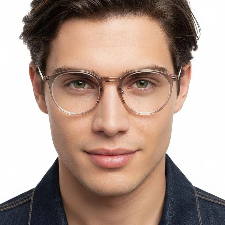 Oval Pink Titanium Glasses #BS2419-0146