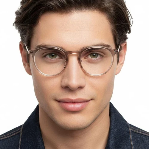 Oval Pink Titanium Glasses #BS2419-0146