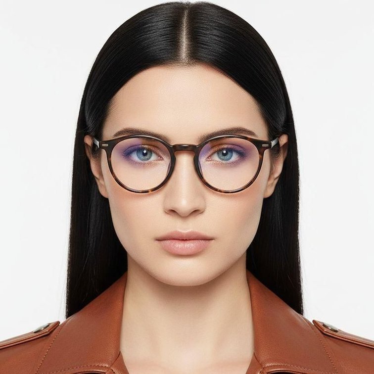 Gafas de titanio ovaladas de carey n.° BS2419-0147