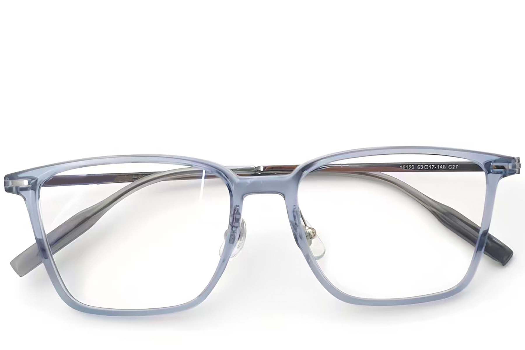 Rectangular Blue Titanium Glasses #BS2419-0149
