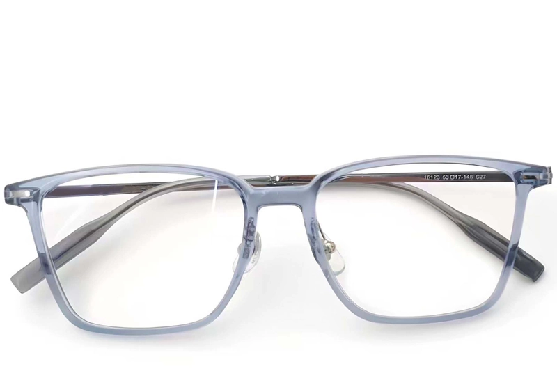 Rectangular Blue Titanium Glasses #BS2419-0149