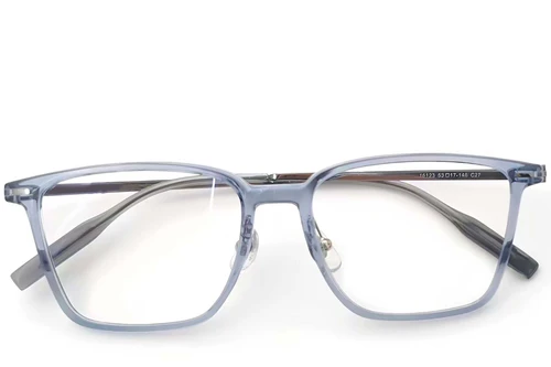 Rectangular Blue Titanium Glasses #BS2419-0149