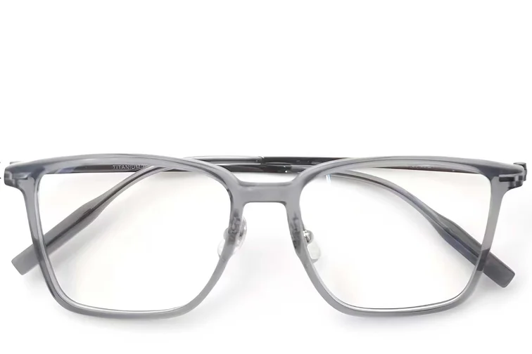 Gafas rectangulares de titanio gris #BS2419-0150