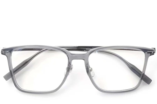 Rectangular Gray Titanium Glasses #BS2419-0150