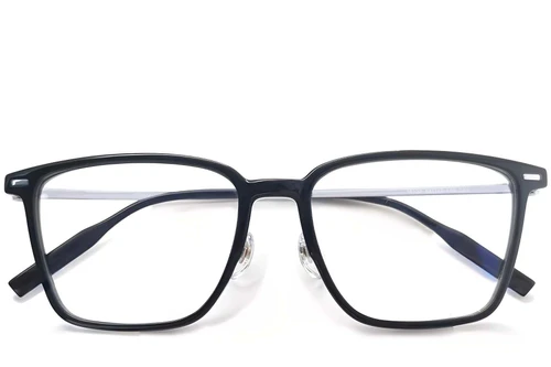 Rectangular Black Titanium Glasses #BS2419-0151