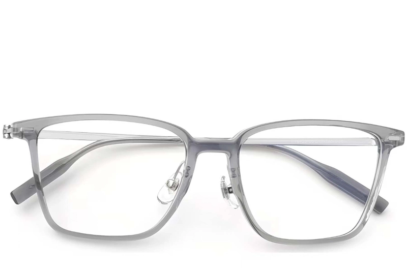 Rectangular Gray Titanium Glasses #BS2419-0152