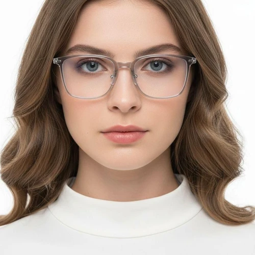 Rectangular Gray Titanium Glasses #BS2419-0154