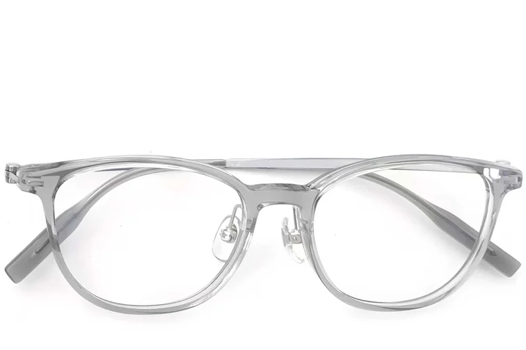 Occhiali ovali in titanio grigio #BS2419-0161