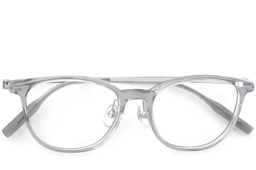 Oval Grey Titanium Glasses #BS2419-0161