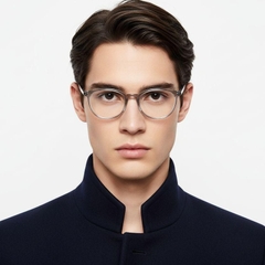 Oval Gray Titanium Glasses #BS2419-0161