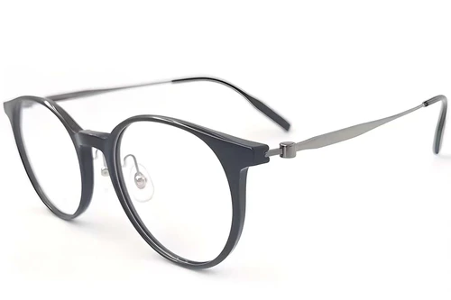 Oval Black Titanium Glasses #BS2419-0162