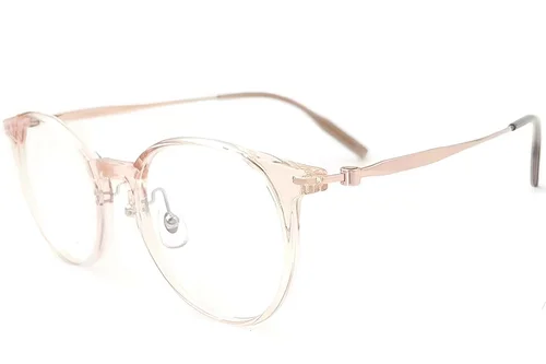 Lunettes ovales en titane rose #BS2419-0164