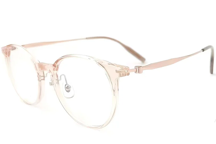 Gafas ovaladas de titanio rosa #BS2419-0164