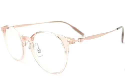 Oval Pink Titanium Glasses #BS2419-0164