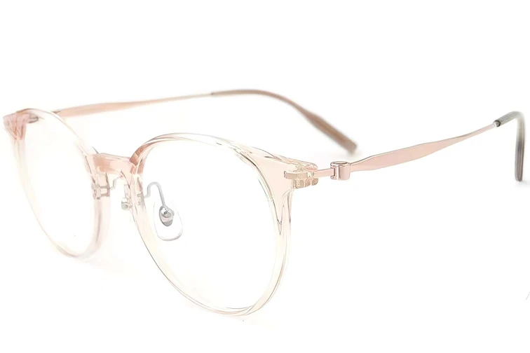 Occhiali ovali in titanio rosa #BS2419-0164