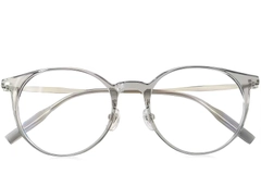 Lunettes ovales en titane gris #BS2419-0165