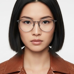 Oval Grey Titanium Glasses #BS2419-0165