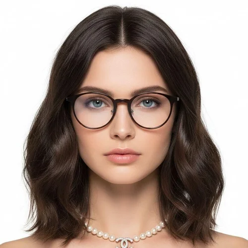 Lunettes ovales en titane écaille de tortue #BS2419-0166