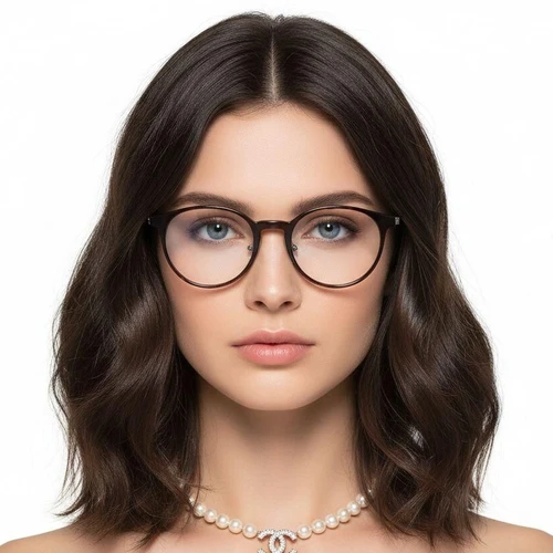 Oval Tortoiseshell Titanium Glasses #BS2419-0166