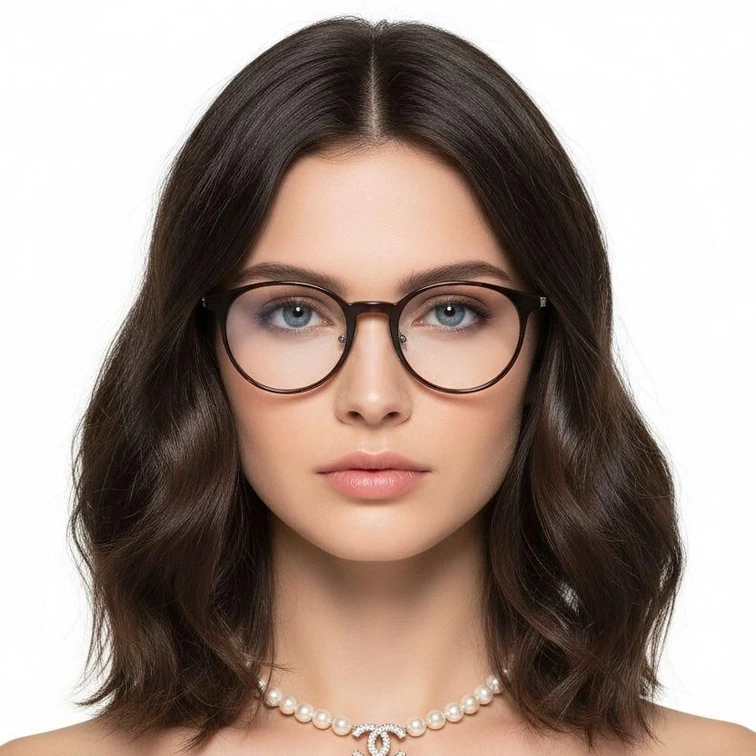 Lunettes ovales en titane écaille de tortue #BS2419-0166