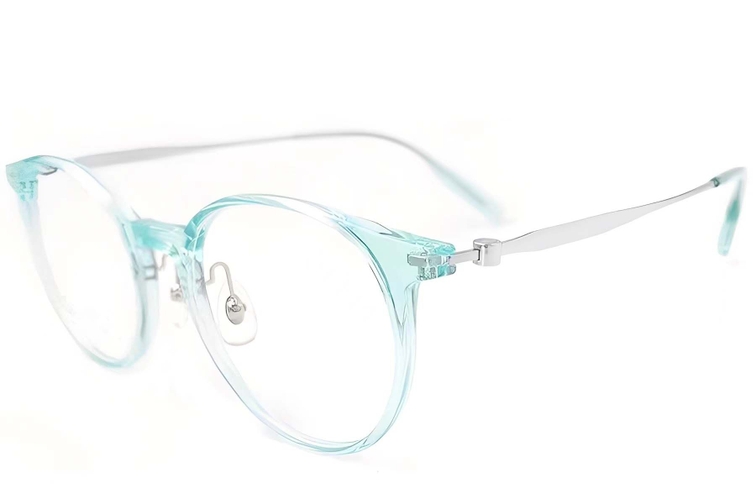 Oval Blue Titanium Glasses #BS2419-0167