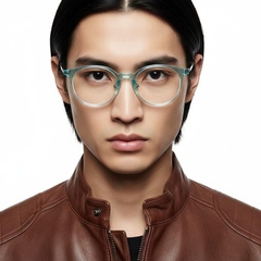 Oval Blue Titanium Glasses #BS2419-0167