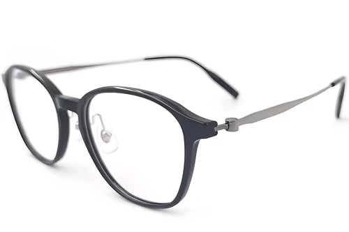 Oval Black Titanium Glasses #BS2419-0168