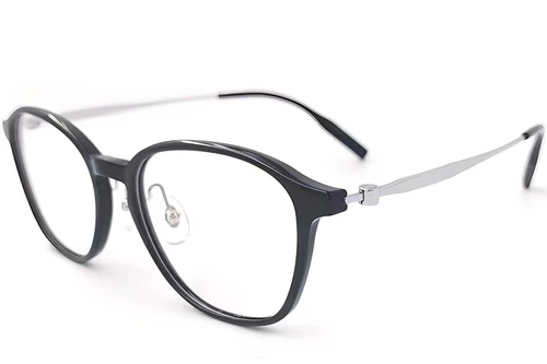 Oval Black Titanium Glasses #BS2419-0169