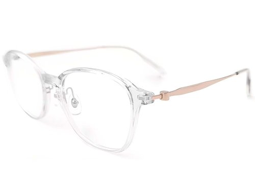 Lunettes ovales transparentes en titane #BS2419-0171