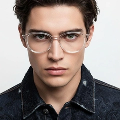 Ovale transparante titanium glazen #BS2419-0171