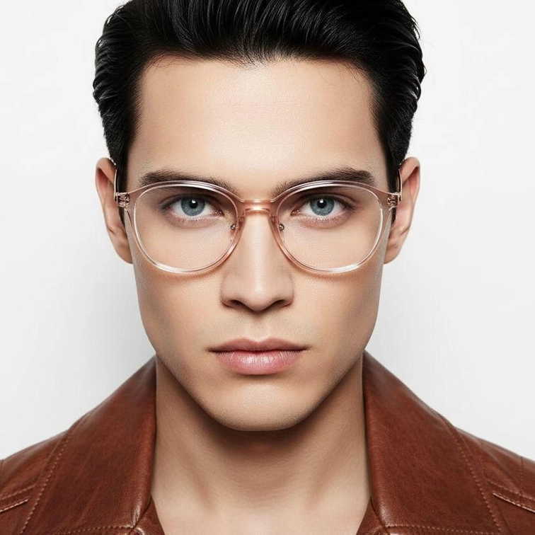 Oval Pink Titanium Glasses #BS2419-0172