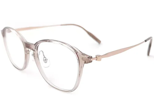 Lunettes ovales en titane rose #BS2419-0173