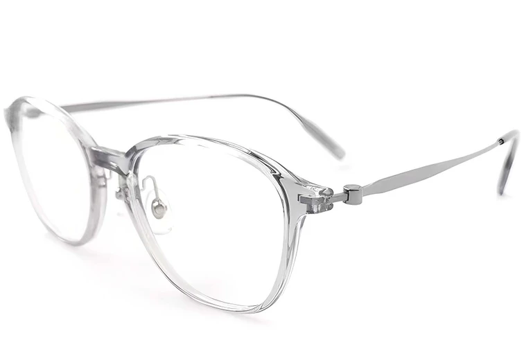 Occhiali ovali in titanio grigio #BS2419-0174