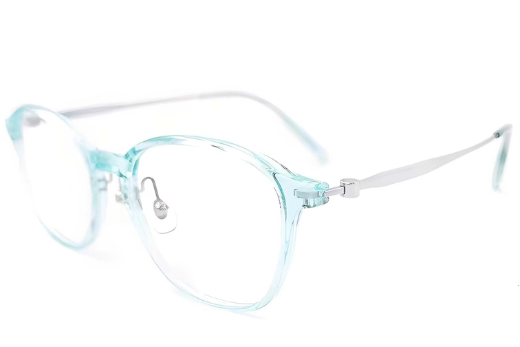 Oval Blue Titanium Glasses #BS2419-0176