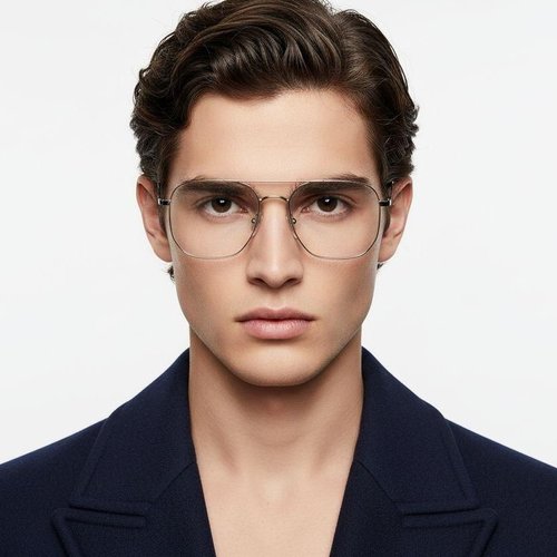 Lunettes d'aviateur en titane doré #BS2419-0177