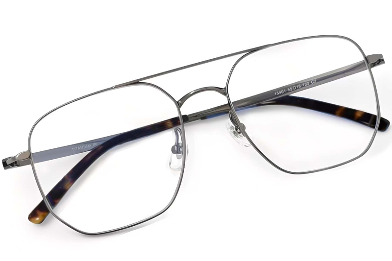 Lunettes aviateur en titane gris #BS2419-0178
