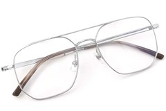 Aviator Silver Titanium Glasses #BS2419-0179