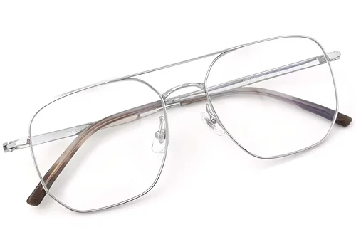 Lunettes aviateur en titane argenté #BS2419-0179