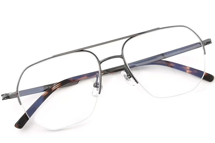 Gafas de titanio gris aviador #BS2419-0182