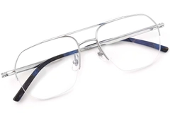 Aviator Silver Titanium Glasses #BS2419-0183