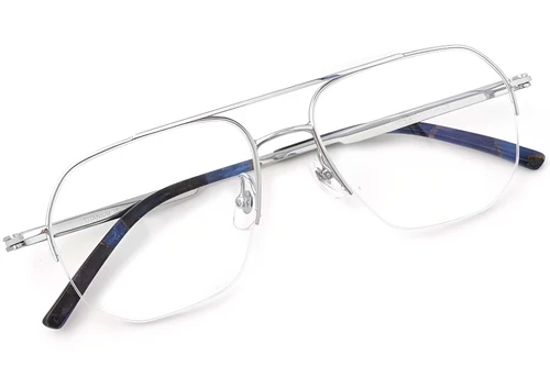 Aviator Silver Titanium Glasses #BS2419-0183