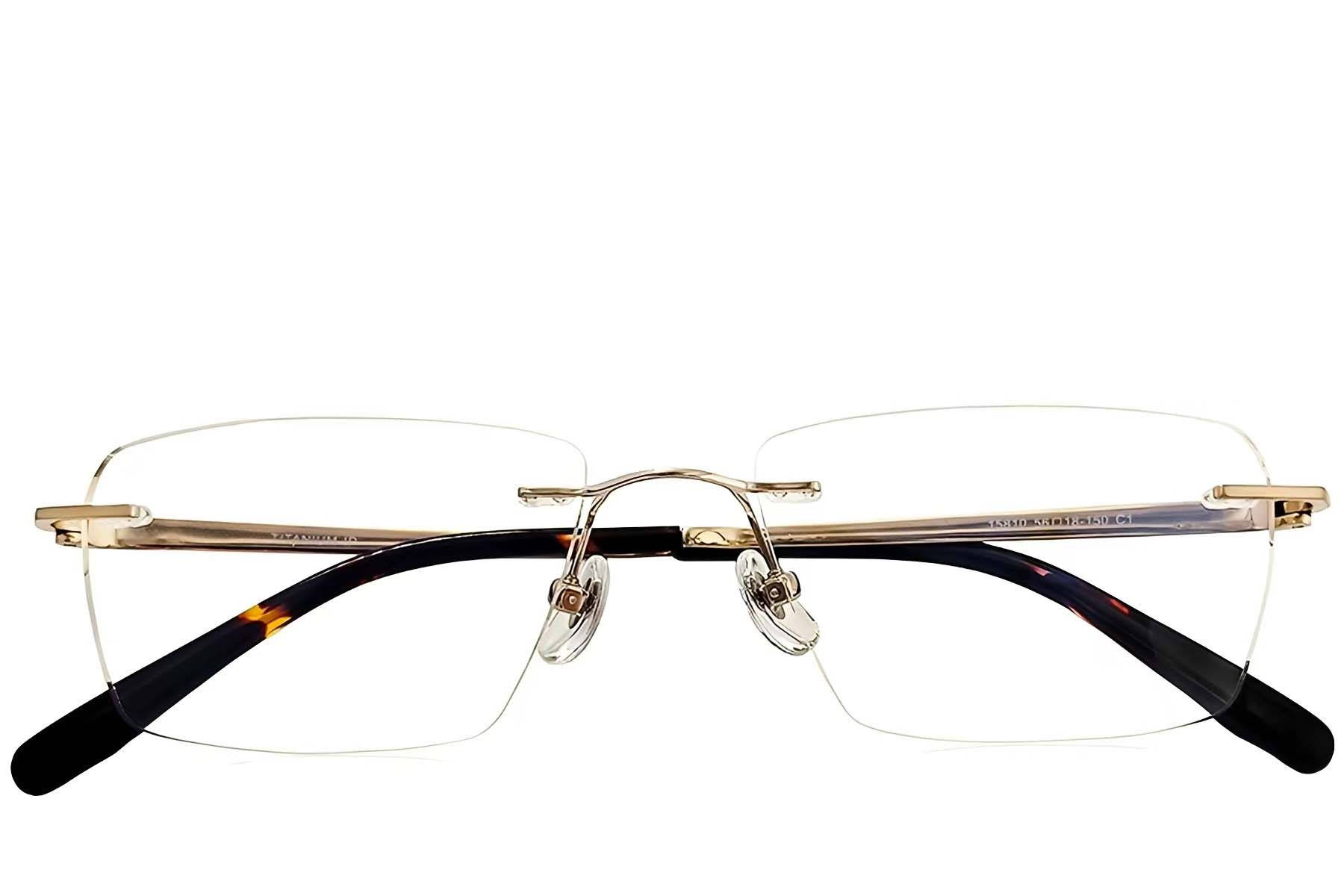Invisible Golden Titanium Glasses #BS2419-0185