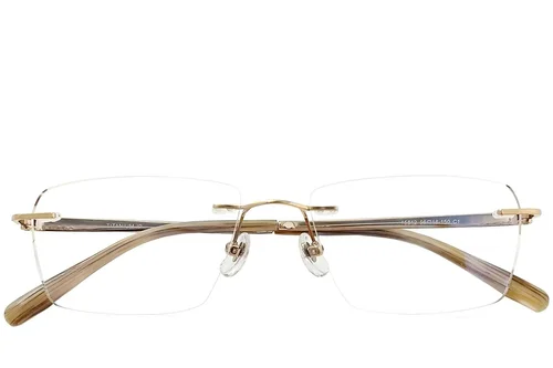 Lunettes invisibles en titane doré #BS2419-0188