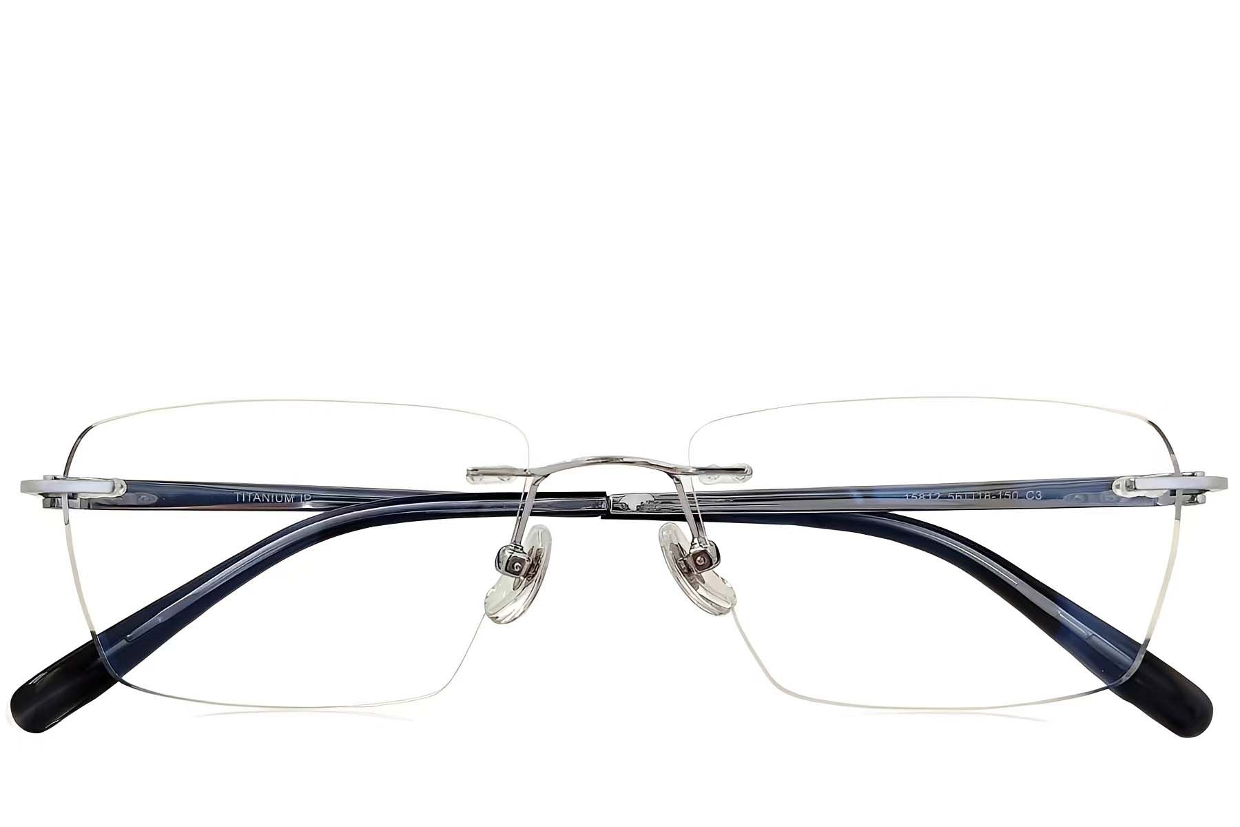 Lunettes invisibles en titane argenté #BS2419-0190