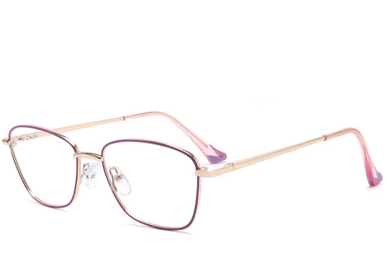 Gafas de metal morado con forma de mariposa #BS2425-0002