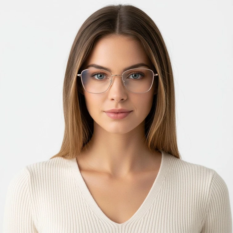 Gafas de metal dorado con forma de mariposa #BS2425-0005