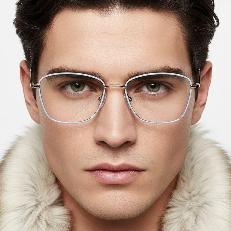 Butterfly Blue Metal Glasses #BS2425-0006