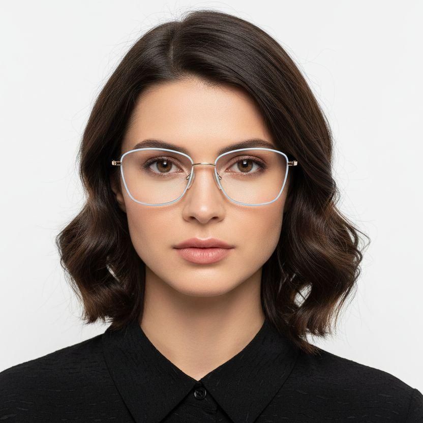 Butterfly Blue Metal Glasses #BS2425-0006