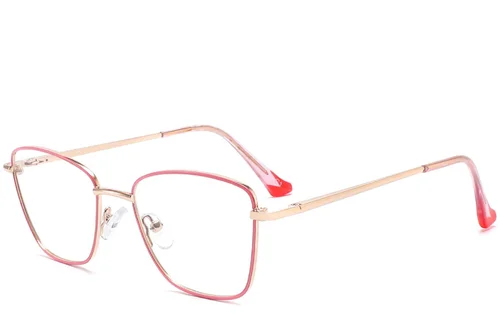 Lunettes papillon en métal rose #BS2425-0007