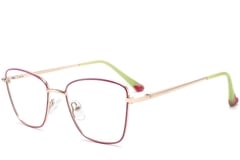 Butterfly Green Metal Glasses #BS2425-0009